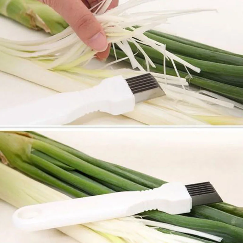 

Onion Vegetable Cutter slicer multi chopper Sharp Scallion Kitchen knife Shred Tools Slice Cutlery Accessories