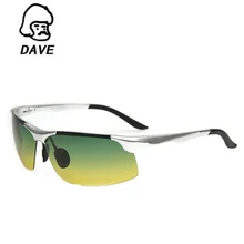 Роскошные поляризационные солнцезащитные очки для мужчин, зеркальные очки для вождения в дневное и ночное время, солнцезащитные очки из сплава алюминия и магния, UV400