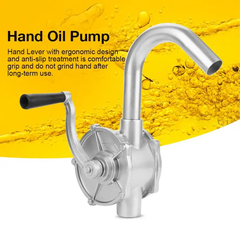 50L/min Hand Oil Pump Rotary Crank for Petrol Diesel Fuel Pumping Transfer Hand Fuel Pump