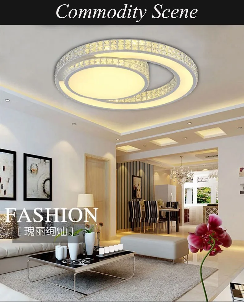 Лучшая цена современный светодиодный хрустальный потолочный светильник 90-260 в Led люстра с кристаллами лампа для гостиной спальни для Холла для обеденной комнаты