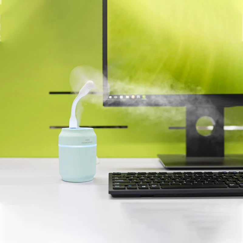 

New Creative 200ml 3 in 1 Air Humidifier with Mist Fan&Led Night Light Ultrasonic Essential Oil Diffuser for Home Office Car