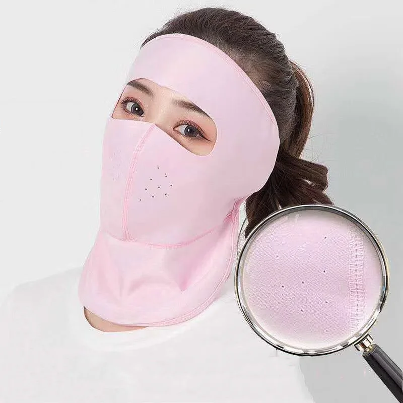 

UV Protection Outdoor Sport Full Face Masks Breathable Wearable Ice Silk Face Mask Balaclava Motorcycle Face Shield Summer