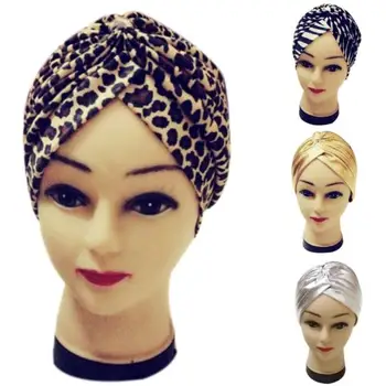 

Pleated Stretchable Polyester Bathing Turban Hat Head Cover Sun Cap Lady Turban Head Scarf Headwrap Women hairband
