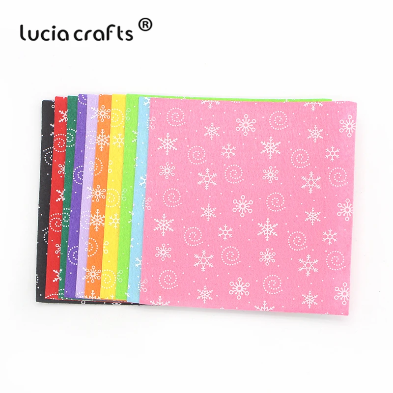 Lucia crafts 10 шт. 15*15 см полиэстер; нетканый войлочная ткань DIY Ручная работа шитье украшения Материал B0602