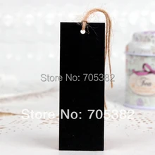 2,7*7,8 см(со шнуром) пустая бирка из черной бумаги бумажные бирки подарочные бумажные бирки закладки(SS-596