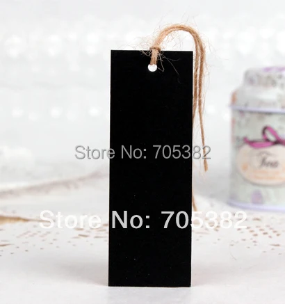 

2.7*7.8cm (with cord) Blank black paper Tag Paper Tags gift paper tags Bookmark (SS-596)