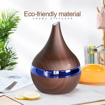 

300ml Electric Ultrasonic Air Freshener Humidifier USB Aroma air diffuser wood Essential oil Aromatherapy cool mist maker