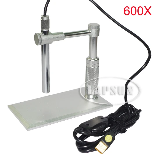 

600X Digital USB Video Microscope Endoscope Camera Set with 8 LED light illuminator + Aluminium Alloy Stand Holder