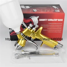 HVLP пистолет-распылитель GFG PRO пневматический Краскораспылитель 1,3 мм Насадка с 600cc горшок для окрашивания автомобиля аэрограф