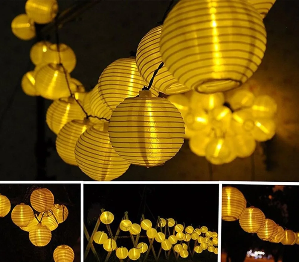 

Xmas Christmas Tree Decorations Lantern 20 LED String Waterproof IP55 solar Garden Holiday Xmas Christmas ornaments Decor light