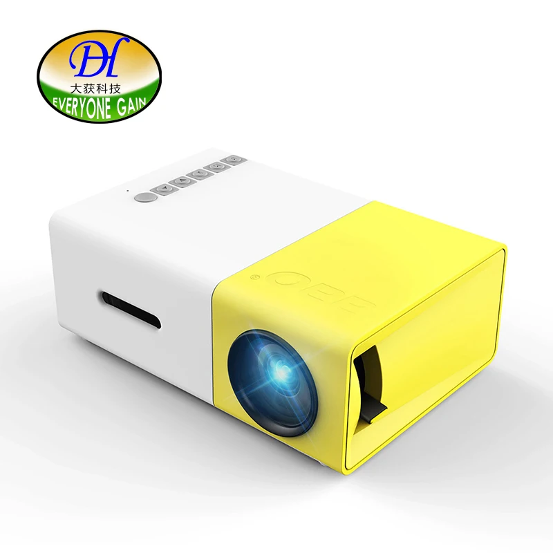 Everyone Gain LED Mini Handy Projector Mobile Phone Projector Para Celular with HDMI VGA Pico YG300 Battery LED Retro Beamer