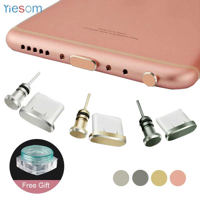 YIESOM type-C порт для зарядки телефона 3,5 мм разъем для наушников sim-карты Тип C разъем для защиты от пыли для samsung S9 S8 A5 A7 Xiaomi Mi 8 A2