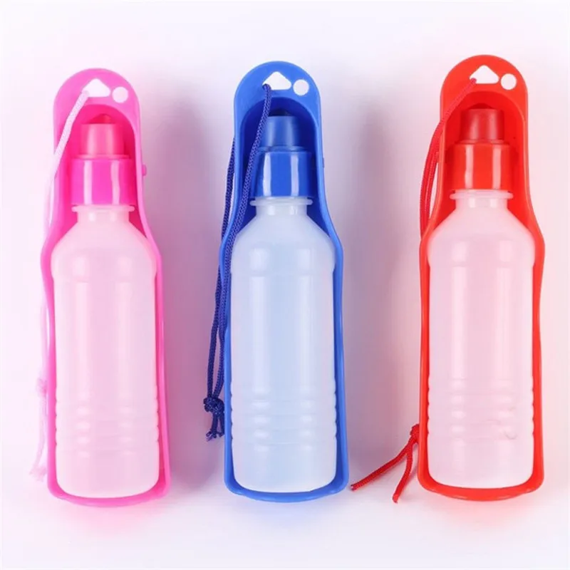 Transer Pet Dog Water Bottle 250ml 500ml Plastic Portable Water Bottle