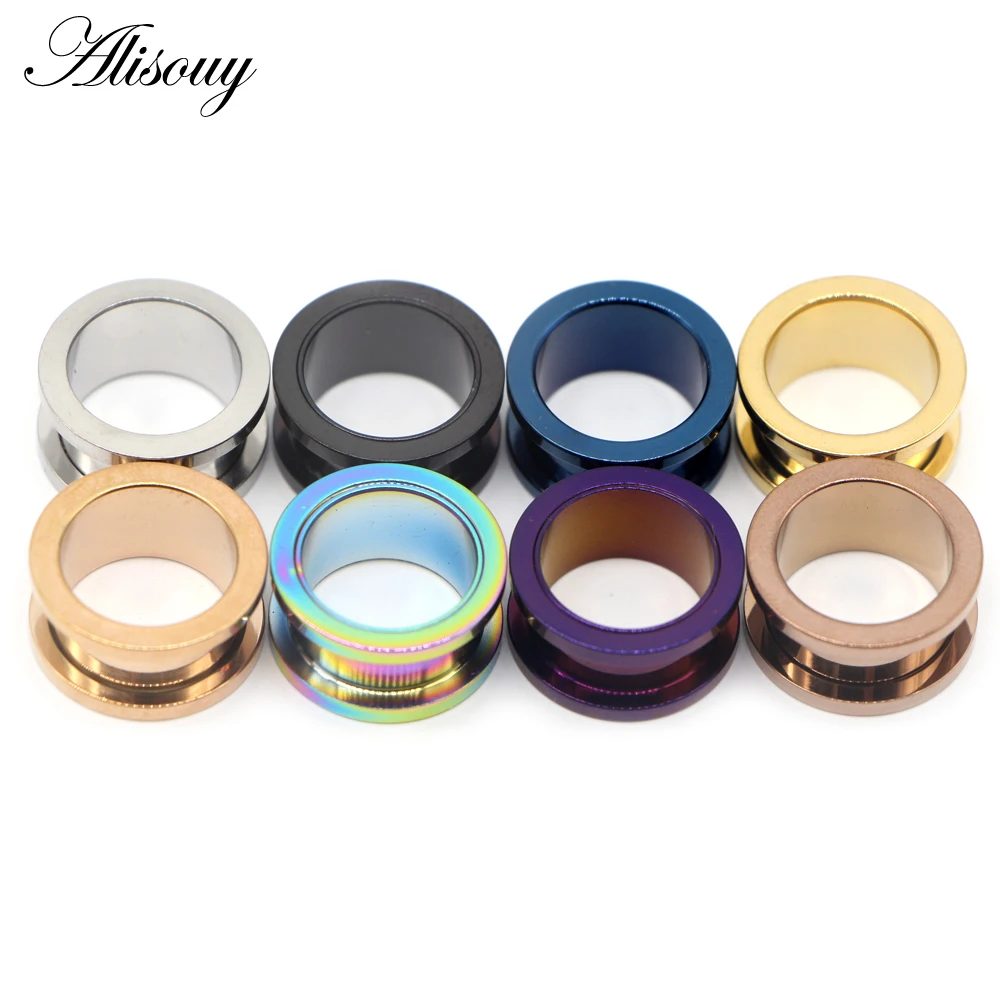 Vibrant Anodized Stainless Steel Ear Tunnel Expanders - Set of 2