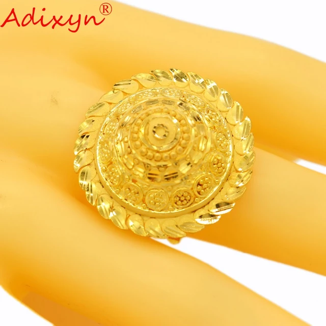 Buy Gold Design Best Quality Big Size Gold Covering Finger Ring for Women