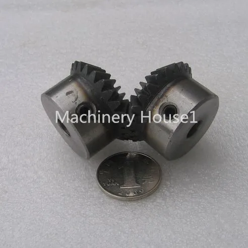 

Bevel Gear a pair 24T Mod 1.5 M=1.5 ratio 1:1 Bore 8mm 12mm 45# Steel Right Angle Transmission parts tank model machine parts