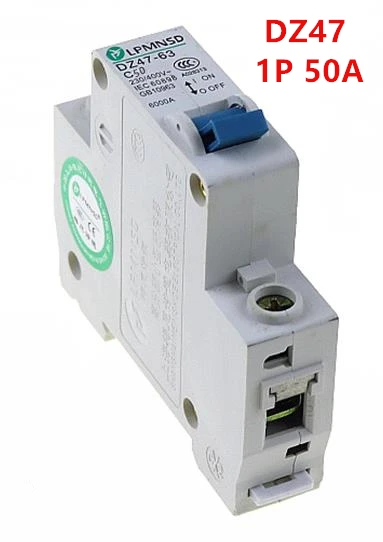 

1P DZ47-50A 230/400V~ Z Mini Circuit breaker MCB Air switch C45 C type antiflame Rohs