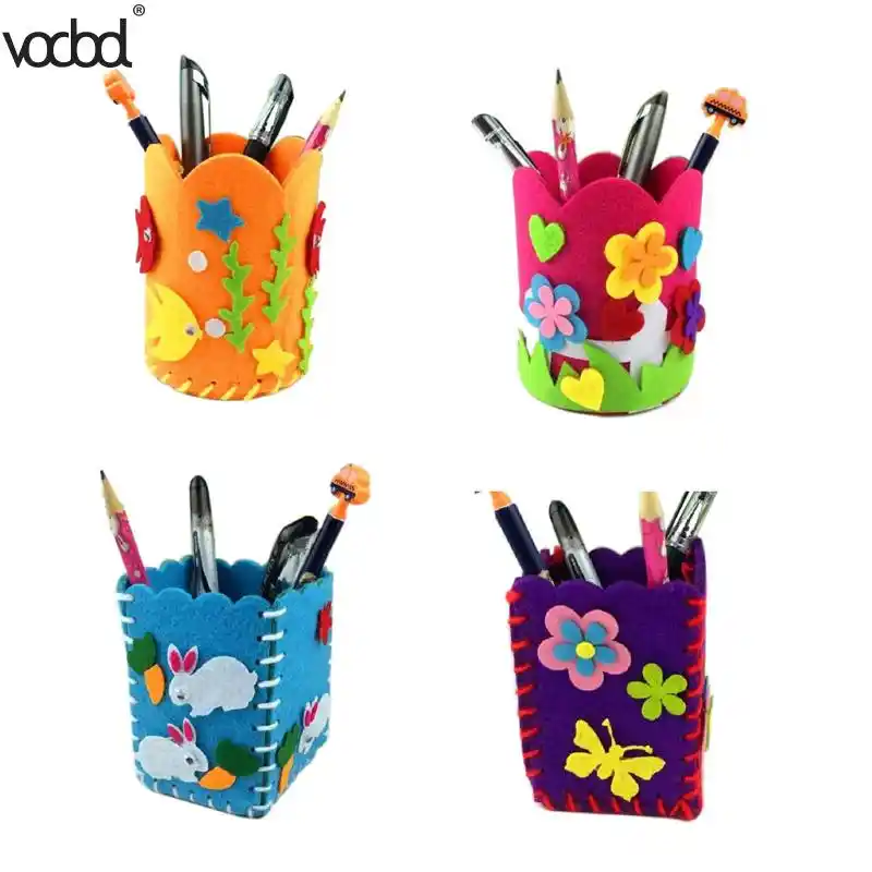 Children Diy Pencil Holder Craft Kits Diy Cute Creative Handmade Pen Container Children Baby Educational Toys Early Childhood Diy Pencil Holder Pen Containerpencil Holder Aliexpress
