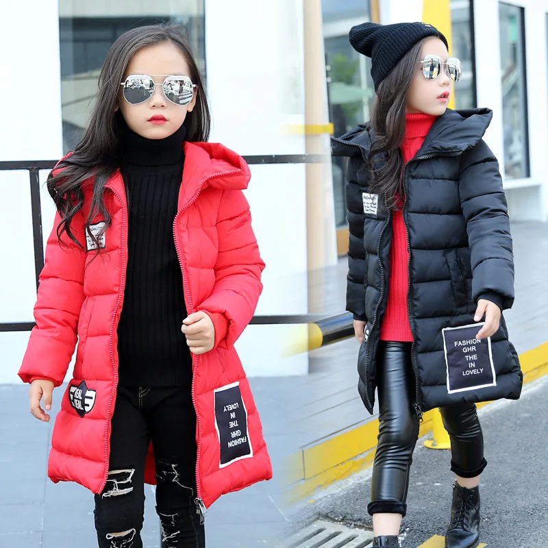 cute lovely Kids Girls Down Coat Fur collar Thicken Down Coat Jacket