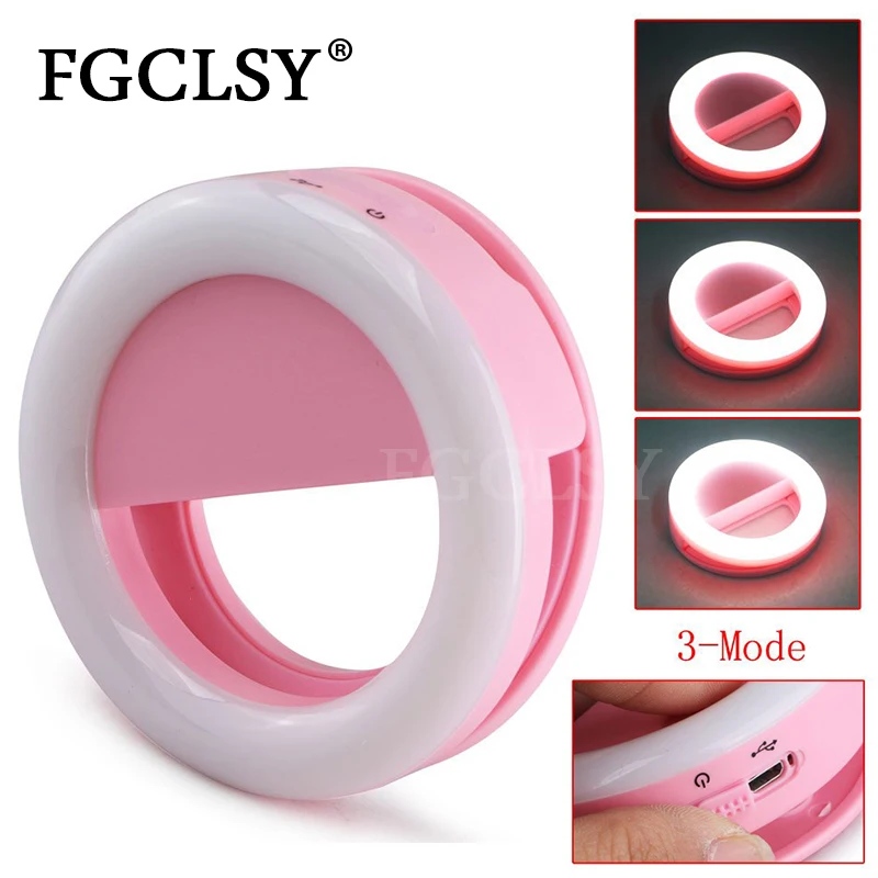 

FGCLSY 2019 NEW USB Charge Selfie Ring Light Portable Flash Led Camera Phone Photography Enhancing Photography for Smartphone