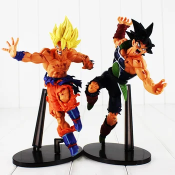 

2pcs/lot 22CM Dragon Ball SON GOKU Burdock PVC Japan Anime Action Figure Model free shipping great gift for boys