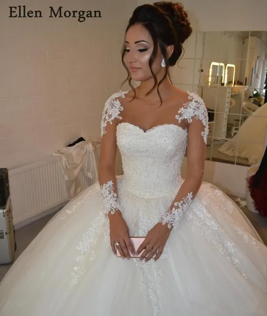 Woman in a Ball Gown Wedding Dress
