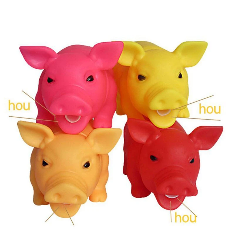 Pet Soft Toy Pig Shape Rubber Pig Toy Chicken Toys For Dogs Pets