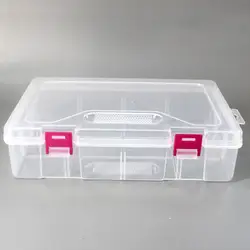 23X16X6 см прозрачный пластиковый ящик для хранения для офисной коллекции маленький чехол