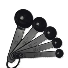

Measuring Set Tools For Baking Coffee Tea Black Plastic Measuring Cups Measuring Spoon Kitchen Baking Tools