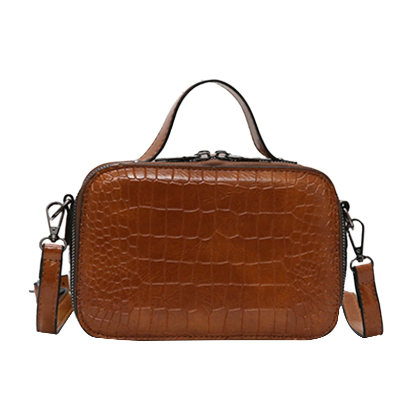 

Stone Pattern Crossbody Bags For Women Fashion Small Solid Colors Shoulder Bag Female Handbags And Purses With Handle