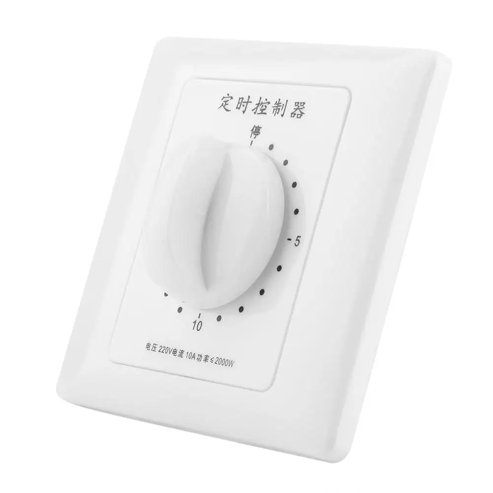 15 30 60 120 Munites Timing Timer 220V Water Pump Timer Mechanical Countdown Indoor Kitchen Intelligent Time Switch Control