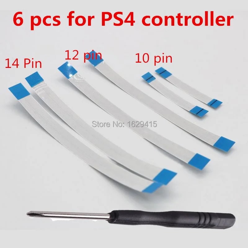 6 шт. для sony Dualshock 4 PS4 PRO контроллер 12 pin 14pin зарядная плата Кабель выключателя питания 10pin Сенсорная панель гибкий ленточный кабель