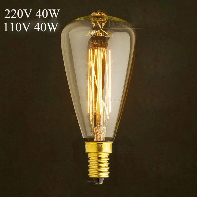 Винтажная лампа накаливания ST48 E14 110 В/220 В 40 Вт|bulb all new materials|bulb purplebulb fixture |