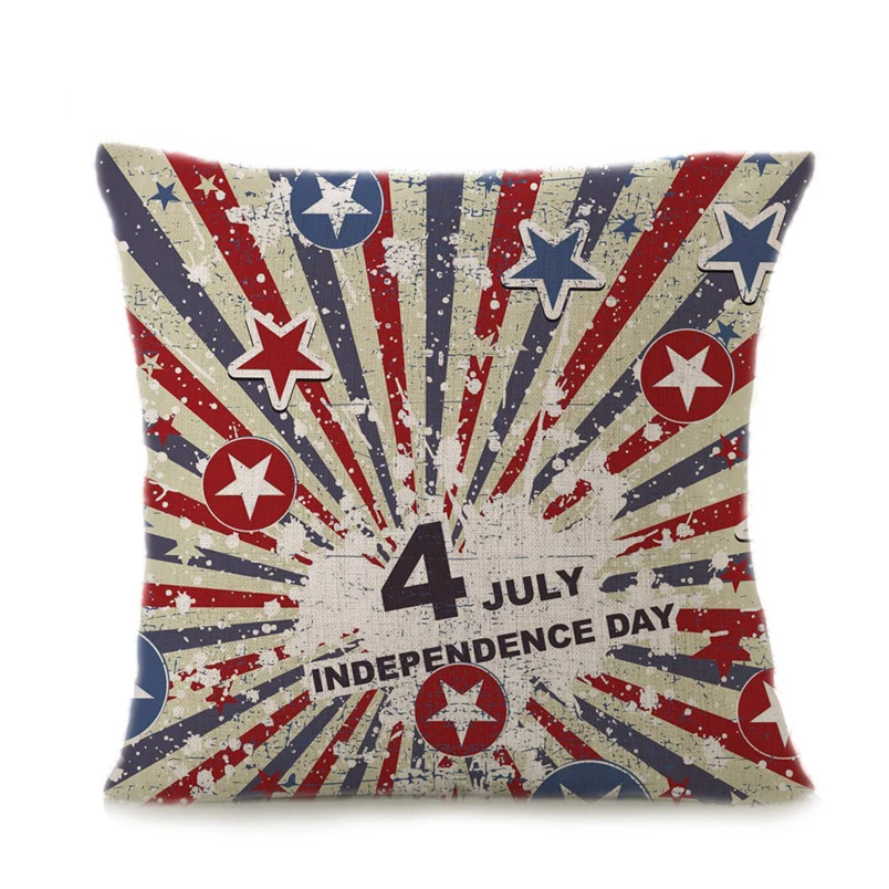 

Ouneed july 4th 2017 Vintage Cotton Linen American Flag Pillow Cases 45cm*45cm shawn mendes pillow*30 GIFT Drop