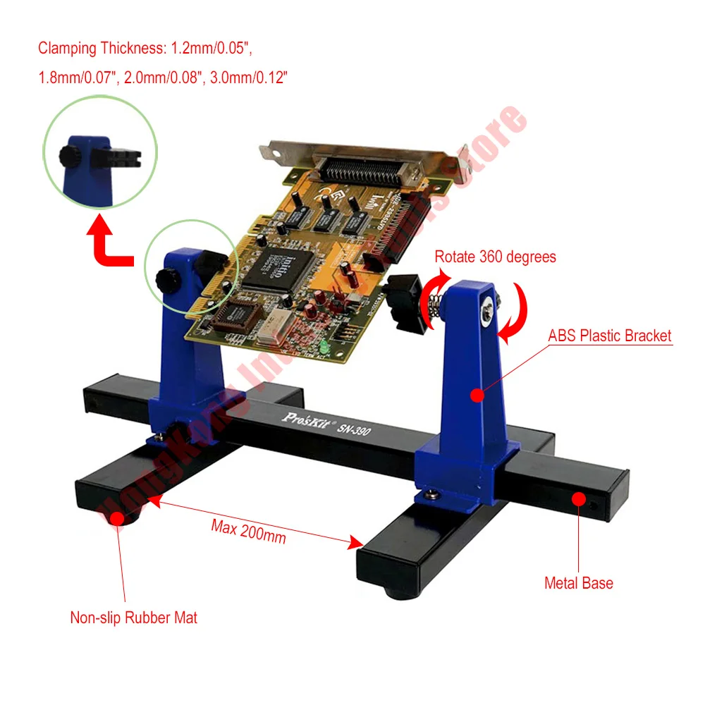 Регулируемый держатель печатной платы, приспособление для паяльной стойки, зажим, инструмент для ремонта пайки, вращение на 360