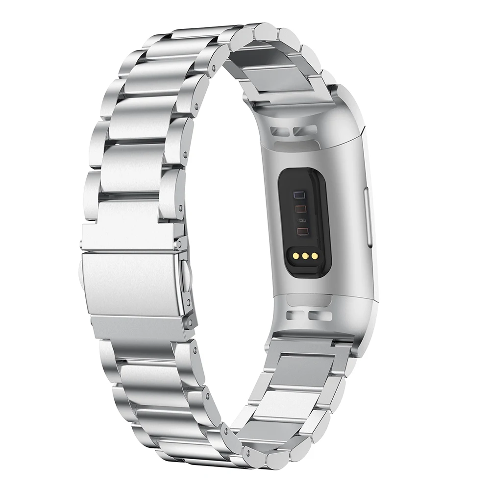 Для Fitbit Charge 3 ремешок для часов из нержавеющей стали умный Браслет Роскошный