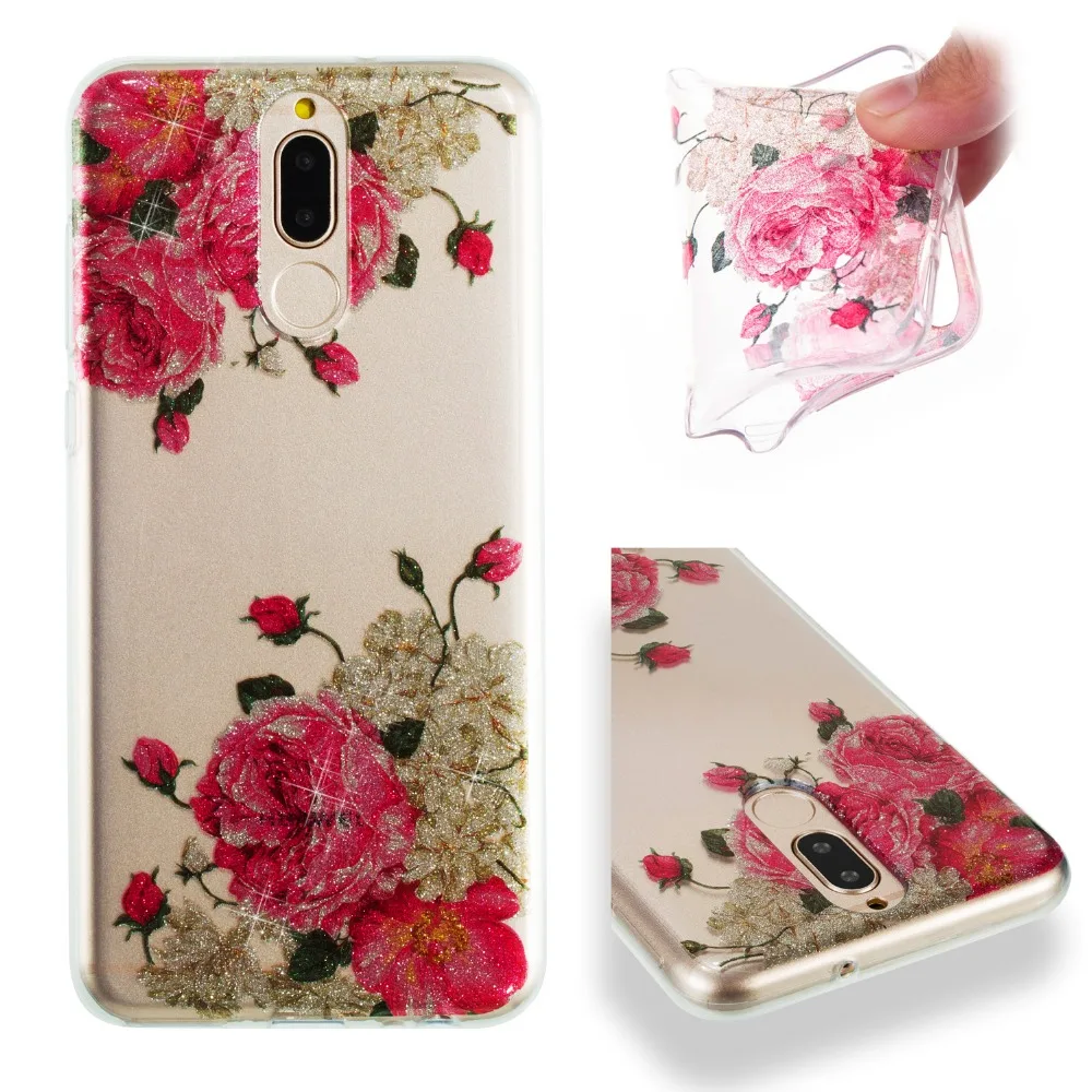 Чехлы с рисунком для huawei mate10lite mate10pro P9litemini Блестящий Мягкий силиконовый чехол из