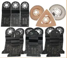 15 pcs Oscillating Multi Tool saw blades fit for Fein multimaster,Dremel power tool etc,wood metal cutting,with diamond blades