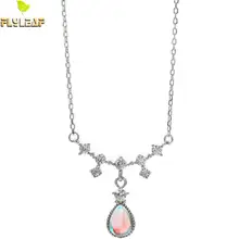 Форзац, 925 пробы, серебро, капля воды, ожерелье лунный камень, женская мода, хорошее ювелирное изделие, простой кубический цирконий, ожерелье s& Кулоны