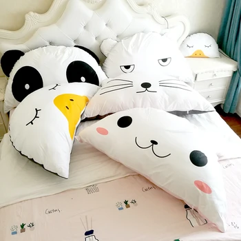

Drop Shipping Children 's bed cushions bedside soft pillow removable washable large waist cushion animals home decoration