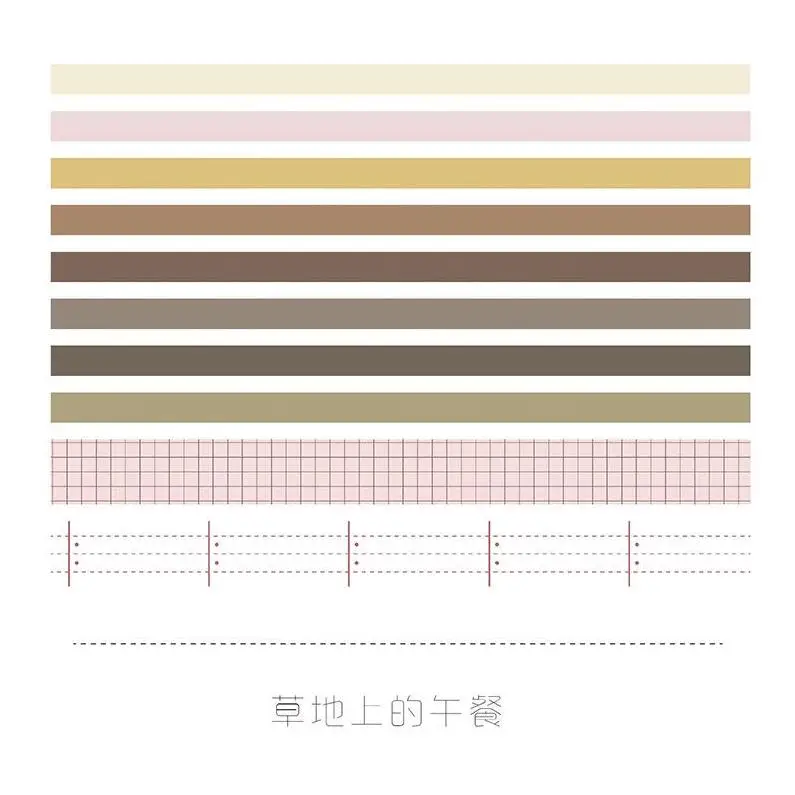 10 рулонов/комплект Винтаж основные Однотонная одежда серии свежая Сертификация dot/сетка/линия лента для декорации Washi DIY дневник в стиле Скрапбукинг маскирующая лента Escolar - Цвет: 9