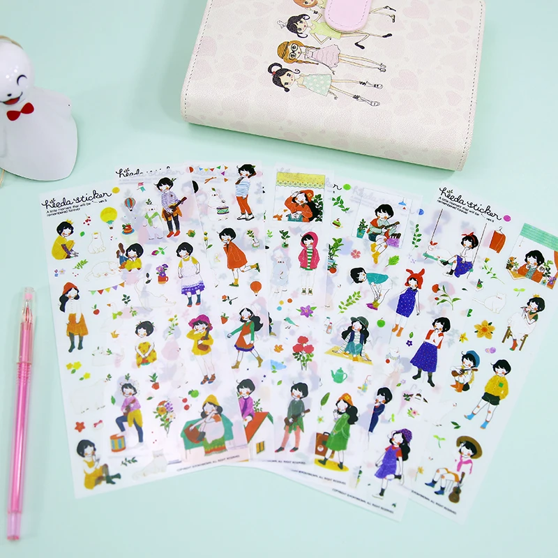 18 sheet korean stationery cute girl diary scrapbooking journal
