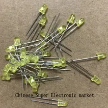 200 шт 3 мм круглый желтый светодиод супер яркий водный яркий светодиодный светильник желтый цвет