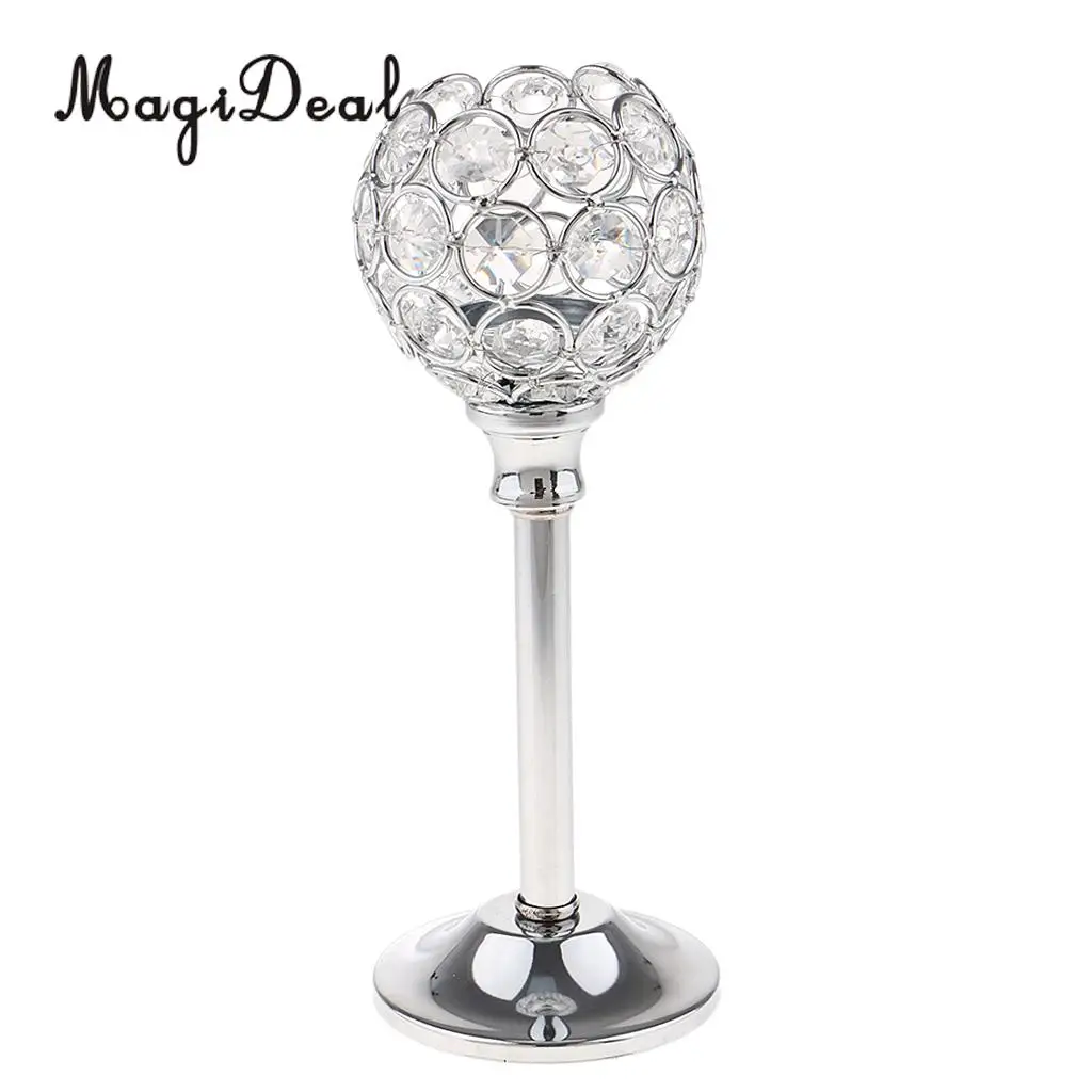 MagiDeal	 Mosaic Crystal Wedding Present Candlestick Candle Tea Light Holder Stand for Events Wedding Home Party Decor	
