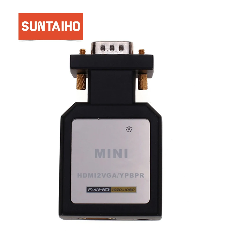 

Mini HDMI To VGA Ypbpr SPDIF Audio Converter Adapter Mini HDMI to VGA+Ypbpr Switch Audio and 3.5 mm for DVD HD Player PS3
