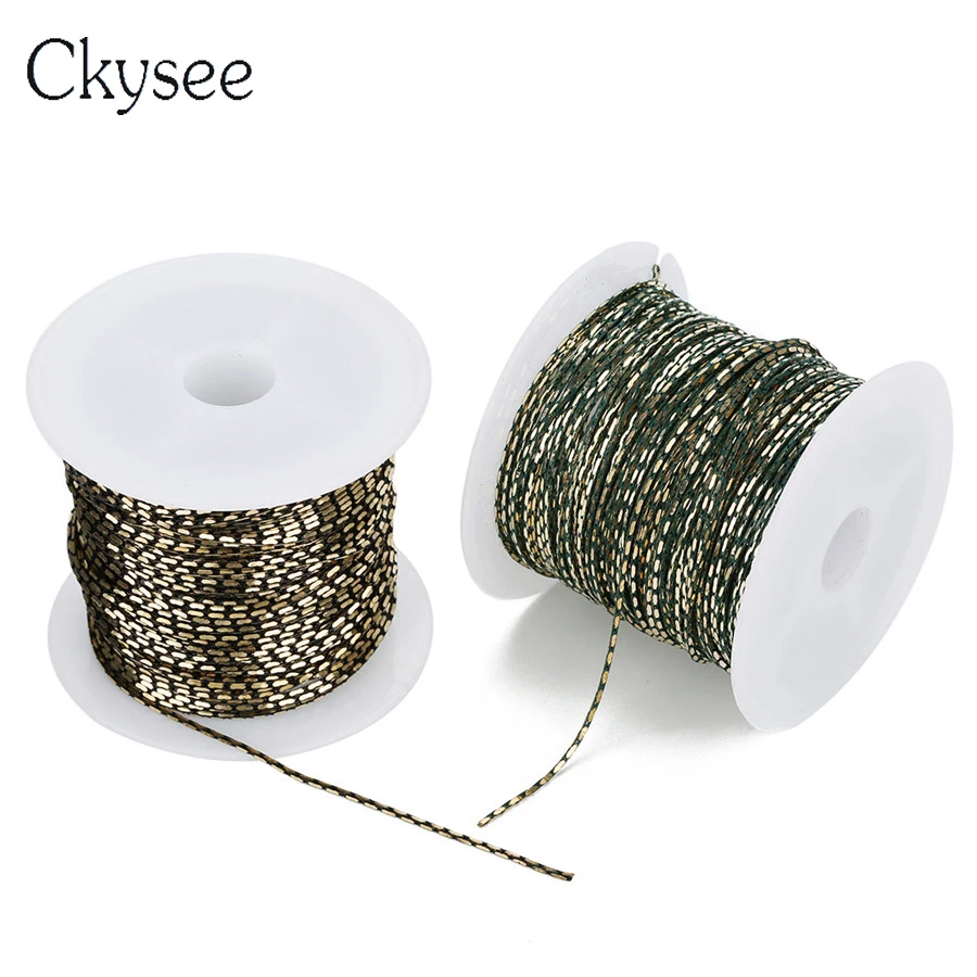 

Ckysee 10yards/lot 1mm Width Grinding Copper Chain Diy Jewelry Findings Multi Color Brass Bulk Chains For Diy Necklace Making