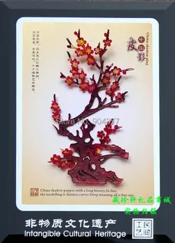 

Classical Frame Shadow Puppet Cherry blossoms Painting Handcrafts Home Decorations Fashion Creative Gifts with boxes 1pcs Free