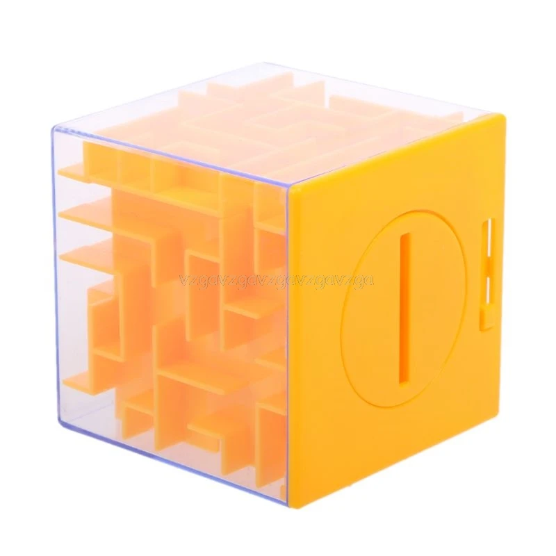 Новинка 3D деньги Лабиринт банк куб головоломка экономия монет Коллекция Чехол Коробка мозговая игра детская игрушка подарок деньги банк F16 19 Прямая поставка