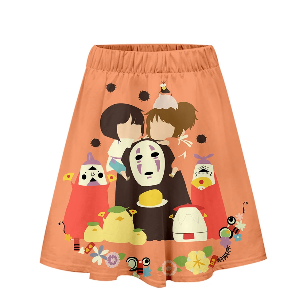

Spirited Away Anime movie 3D Style Skirt Girl Casual Summer Trend Sexy Women's Casual Skirt Kawaii Summer Fashion