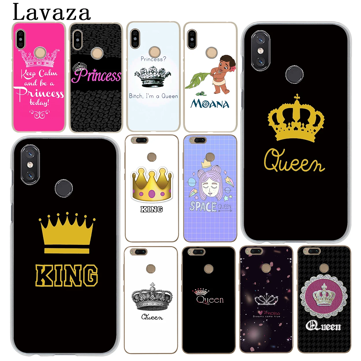 cheap Lavaza Queen crown king PRINCESS pink Phone Case for Xiaomi MI 9 9T A3 Pro CC9 CC9E 8 SE A2 Lite A1 pocophone f1 6 6X 5X MAX 3